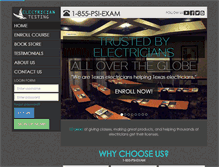 Tablet Screenshot of electriciantesting.com